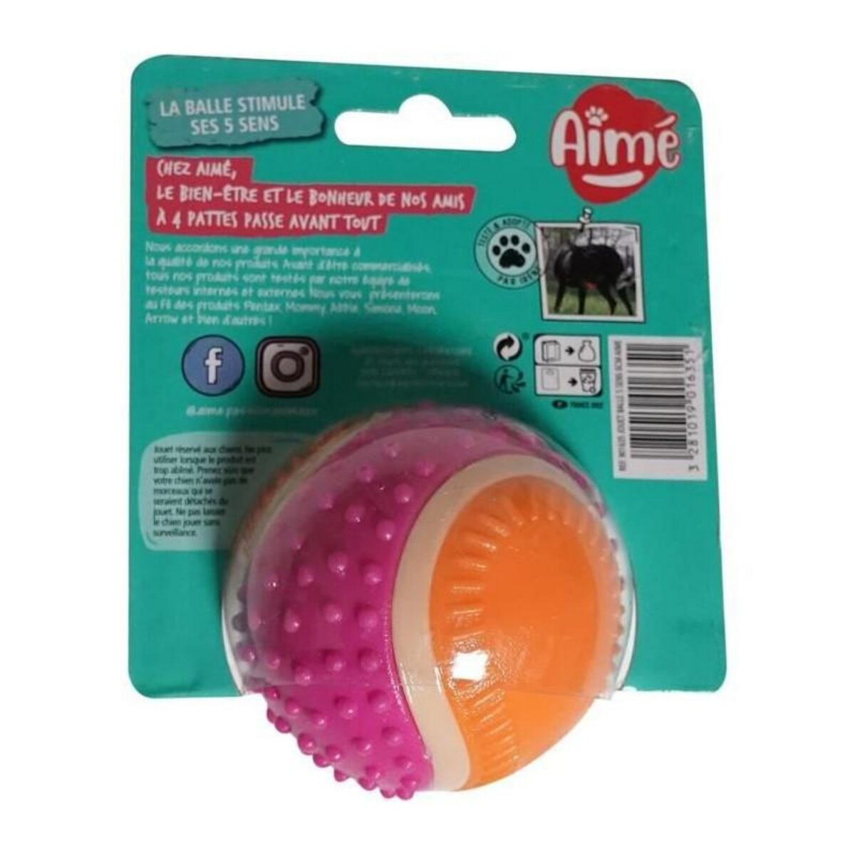 AIME Balle pour chien - AIMÉ - 5 en 1 Saveur Boeuf