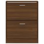 Voir la diapositive 5 : VIDAXL Armoire a chaussures Chene marron 59x17x81 cm Bois d'ingenierie