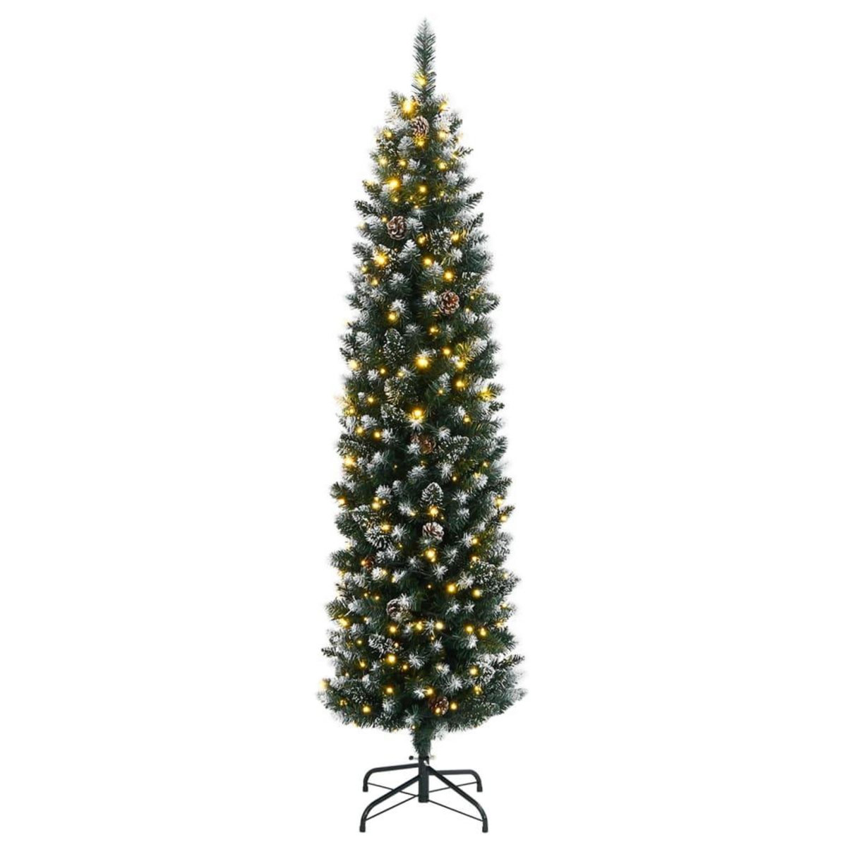 VIDAXL Sapin de Noël artificiel mince 150 LED 150 cm