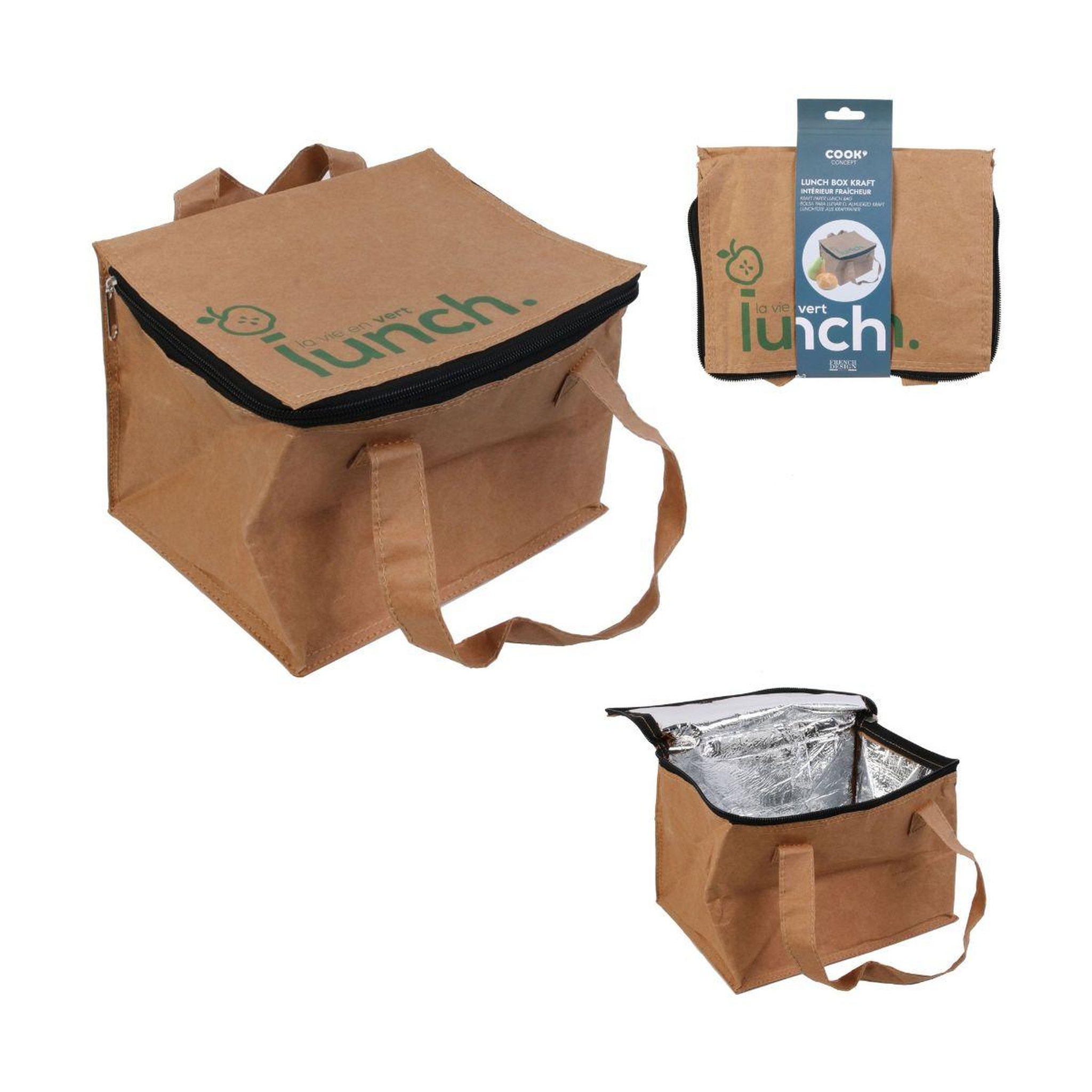 Voir la diapositive 3 : COOK CONCEPT Lunch bag lunch bag kraft m48