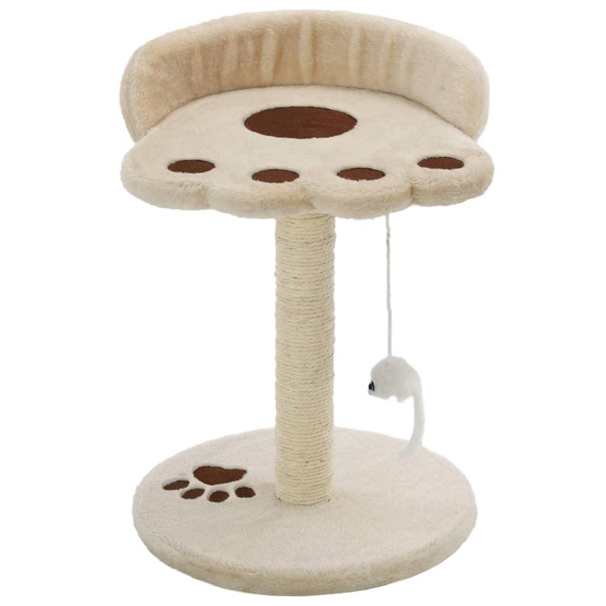 Voir la diapositive 2 : VIDAXL Arbre a chat avec griffoir en sisal 40 cm Beige et Marron