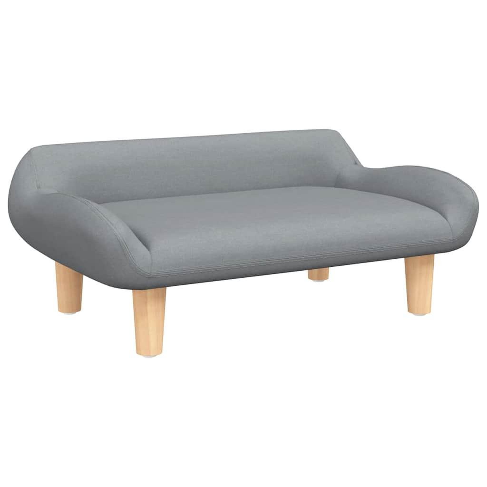 Voir la diapositive 2 : VIDAXL Lit pour chien gris clair 70x40x24 cm tissu