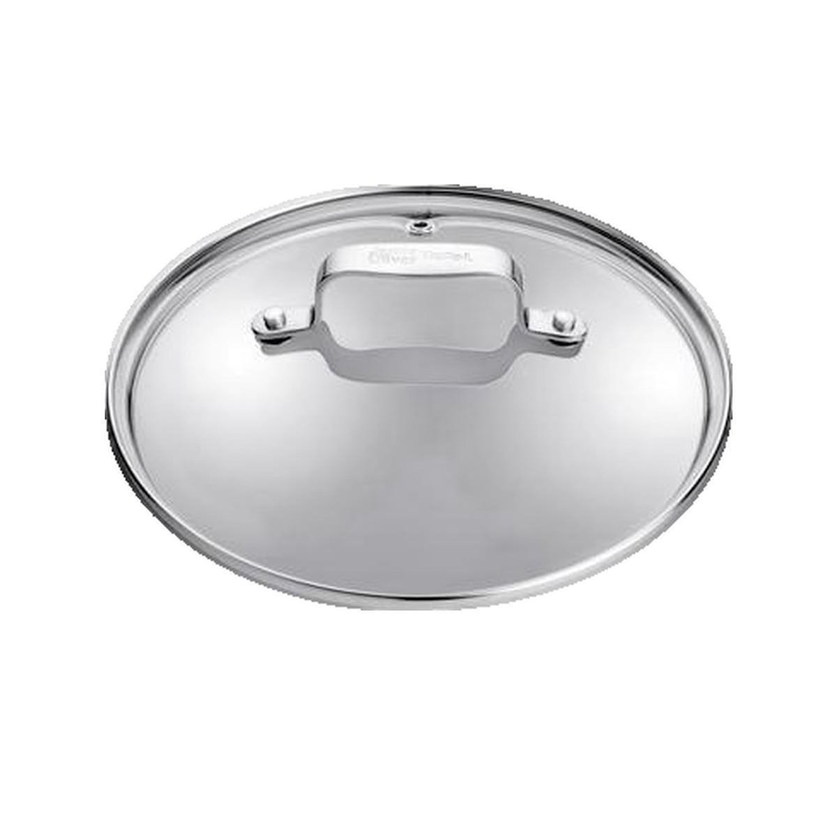 TEFAL Couvercle en verre Tefal classique transparent 24 cm avec bord acier inoxydable