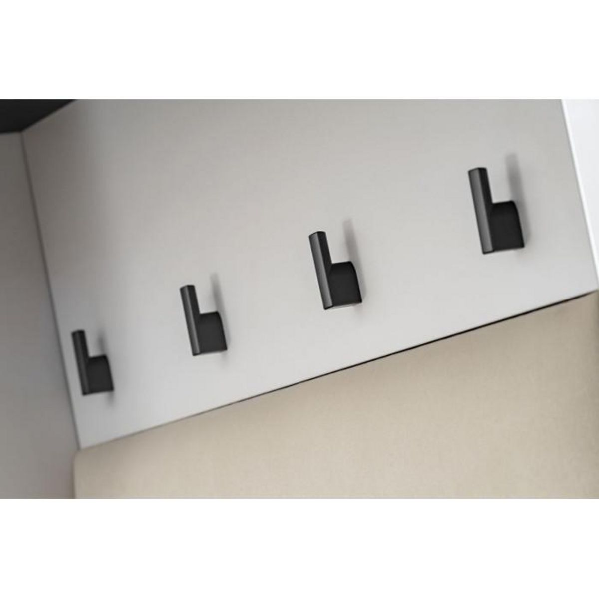 Paris Prix Aménagement Dressing Rembourré  Hugo  157cm Gris & Noir