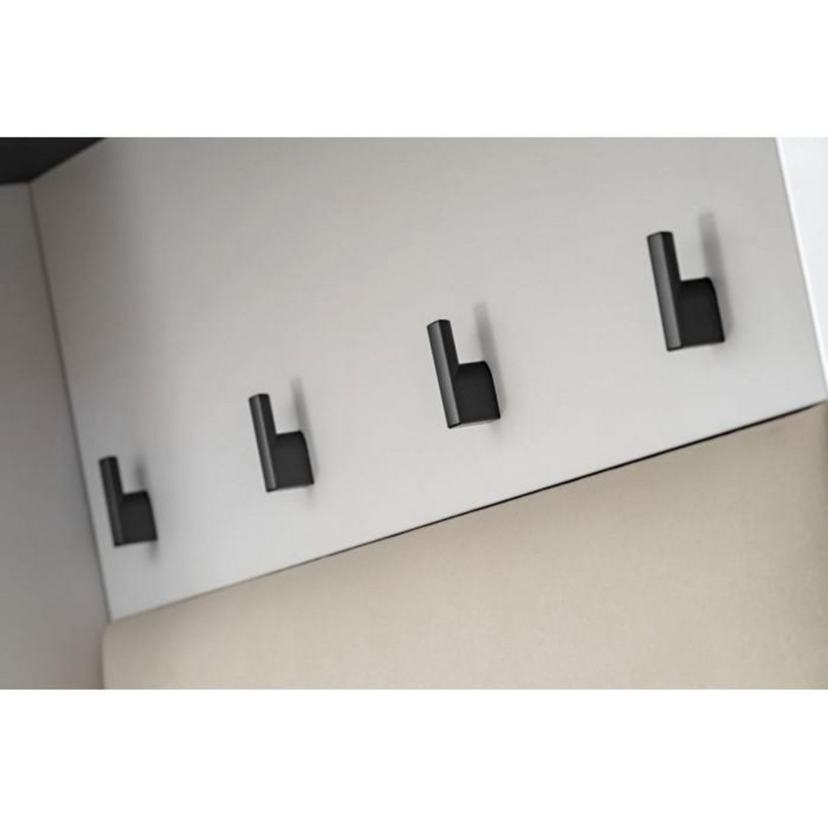 Paris Prix Aménagement Dressing Rembourré  Hugo  157cm Gris & Noir