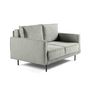Voir la diapositive 4 : LISA DESIGN Charlie - canapé droit 2 places - en tissu velours relief