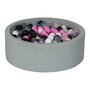  Piscine à balles Aire de jeu + 450 balles noir, blanc, transparent, rose clair, gris
