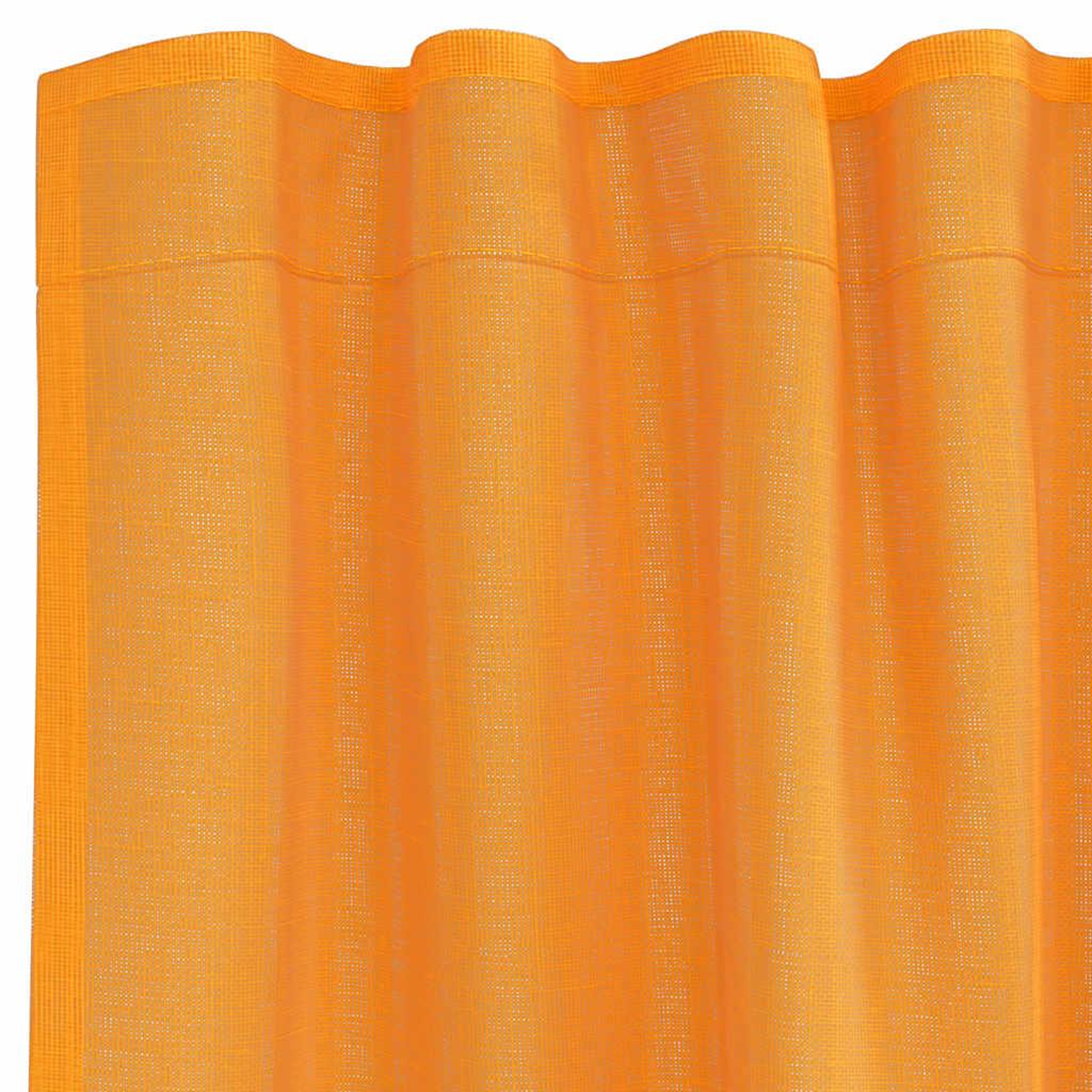 Voir la diapositive 5 : VIDAXL Rideaux en voile avec boucles 2 pcs orange 140x225 cm