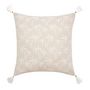 Voir la diapositive 1 : Paris Prix Coussin Déco à Pompons  Saharis  45x45cm Beige