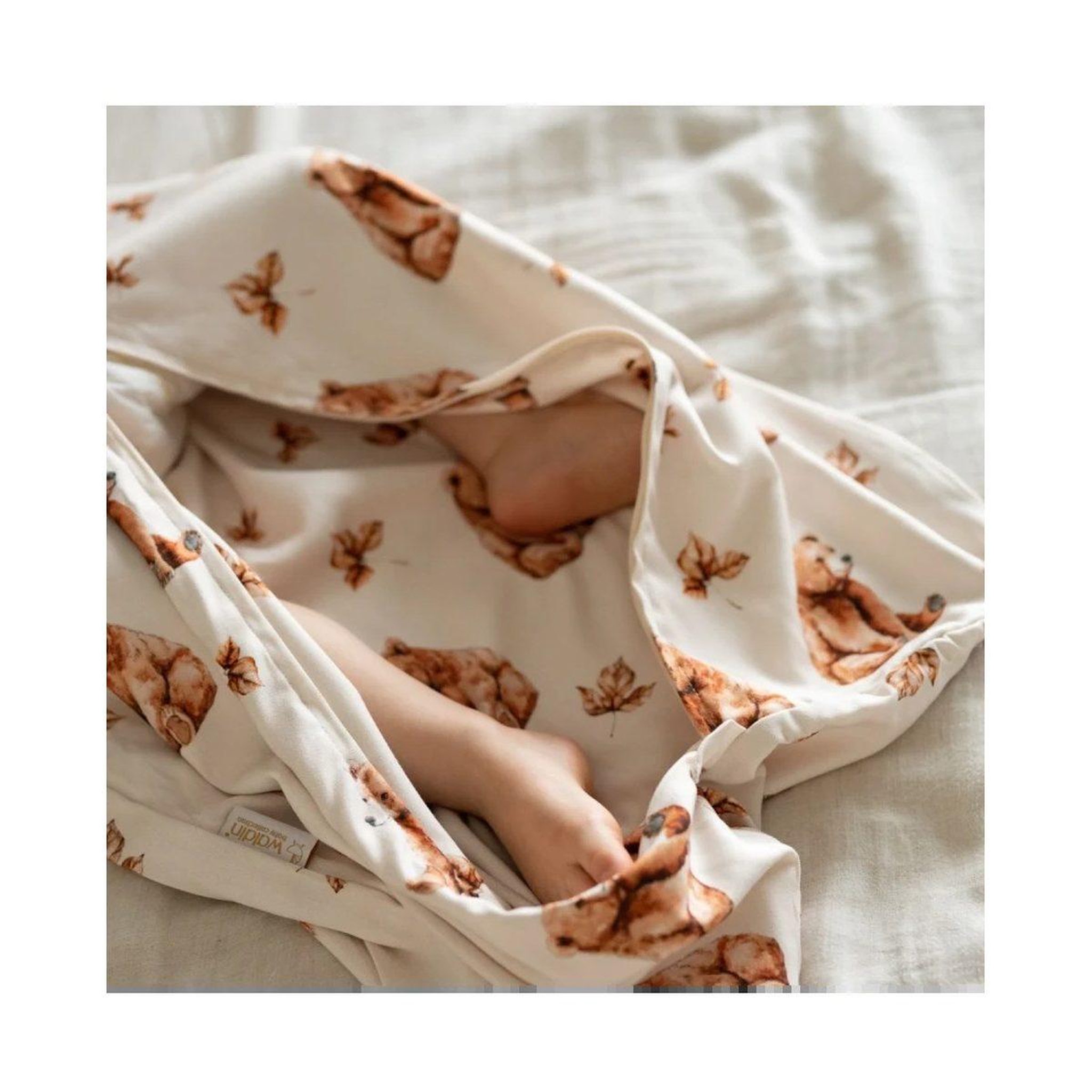 Voir la diapositive 4 : WALDIN Gigoteuse en bambou 50 × 90 cm 0,5 TOG - taille M - motif oursons, beige