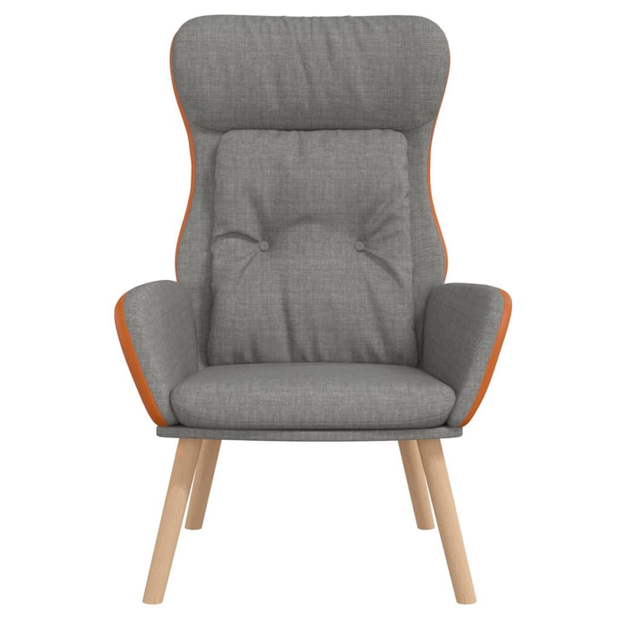 Voir la diapositive 3 : VIDAXL Chaise de relaxation Gris clair Tissu et PVC