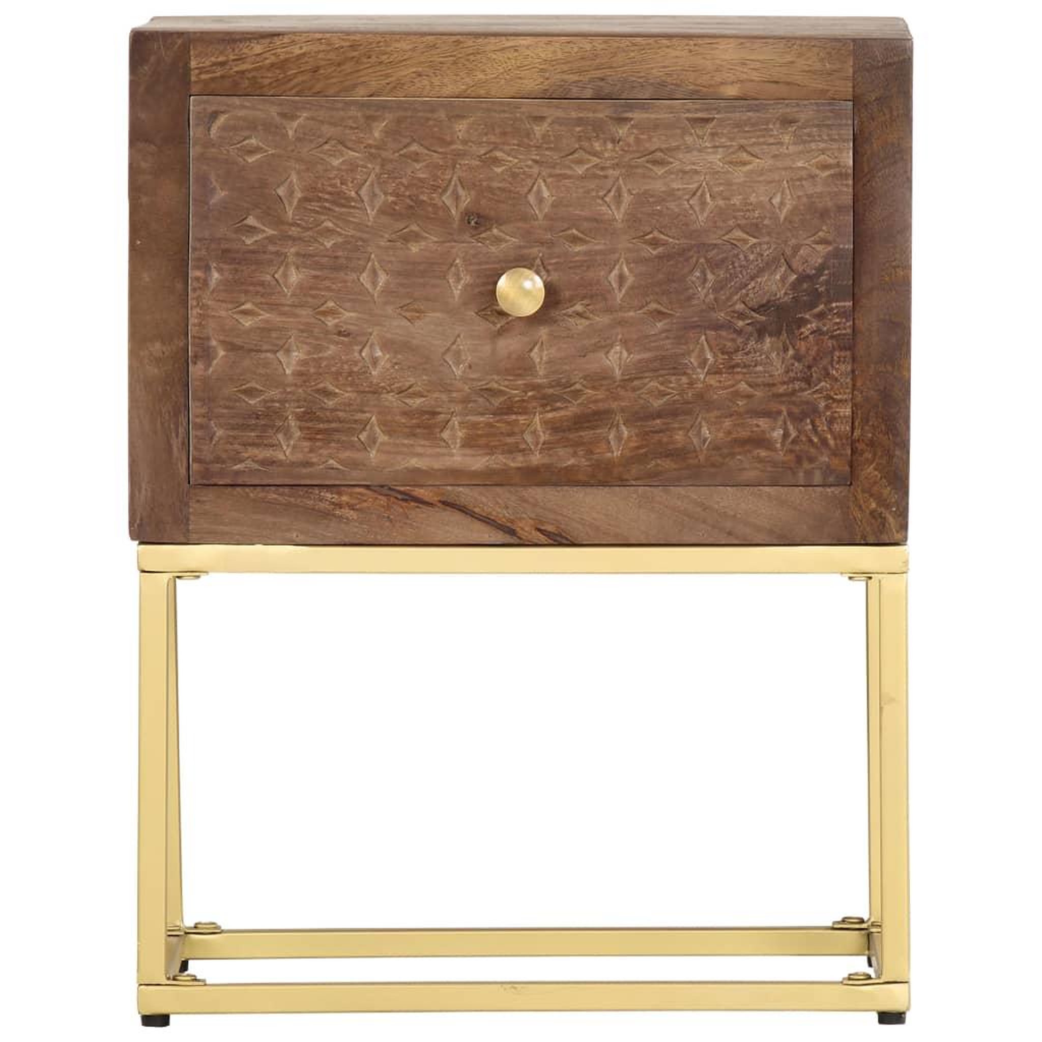 Voir la diapositive 3 : VIDAXL Table de chevet 40 x 30 x 50 cm Bois de manguier massif