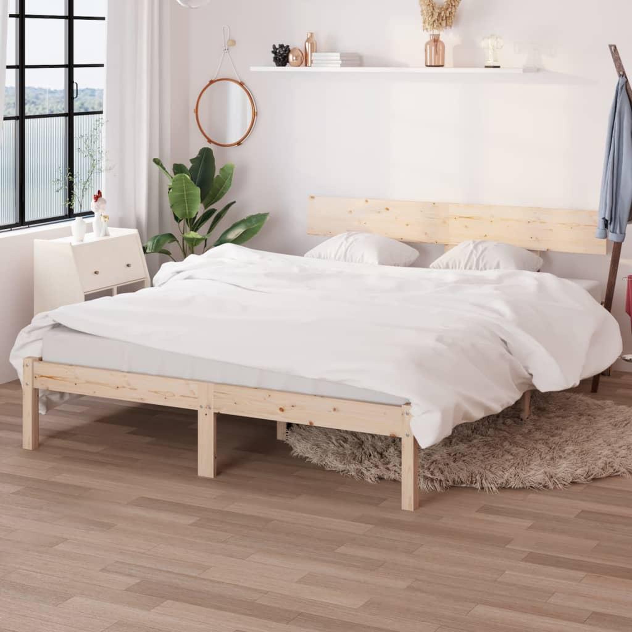 VIDAXL Cadre de lit sans matelas bois massif