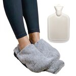 VIVEZEN Chauffe pieds bouillotte douce 3 litres, déhoussable et antidérapant