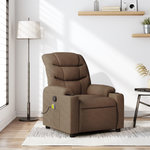 VIDAXL Fauteuil de massage inclinable Marron Tissu