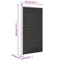 Voir la diapositive 6 : VIDAXL Panneau de cloture WPC 95x186 cm Gris