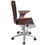 Voir la diapositive 3 : VIDAXL Chaise de bureau Bois courbe avec tapisserie en similicuir