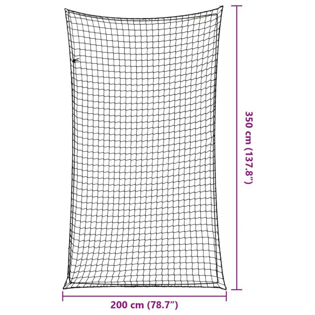 VIDAXL Filet pour remorque avec corde elastique noir 3,5x2 m PP