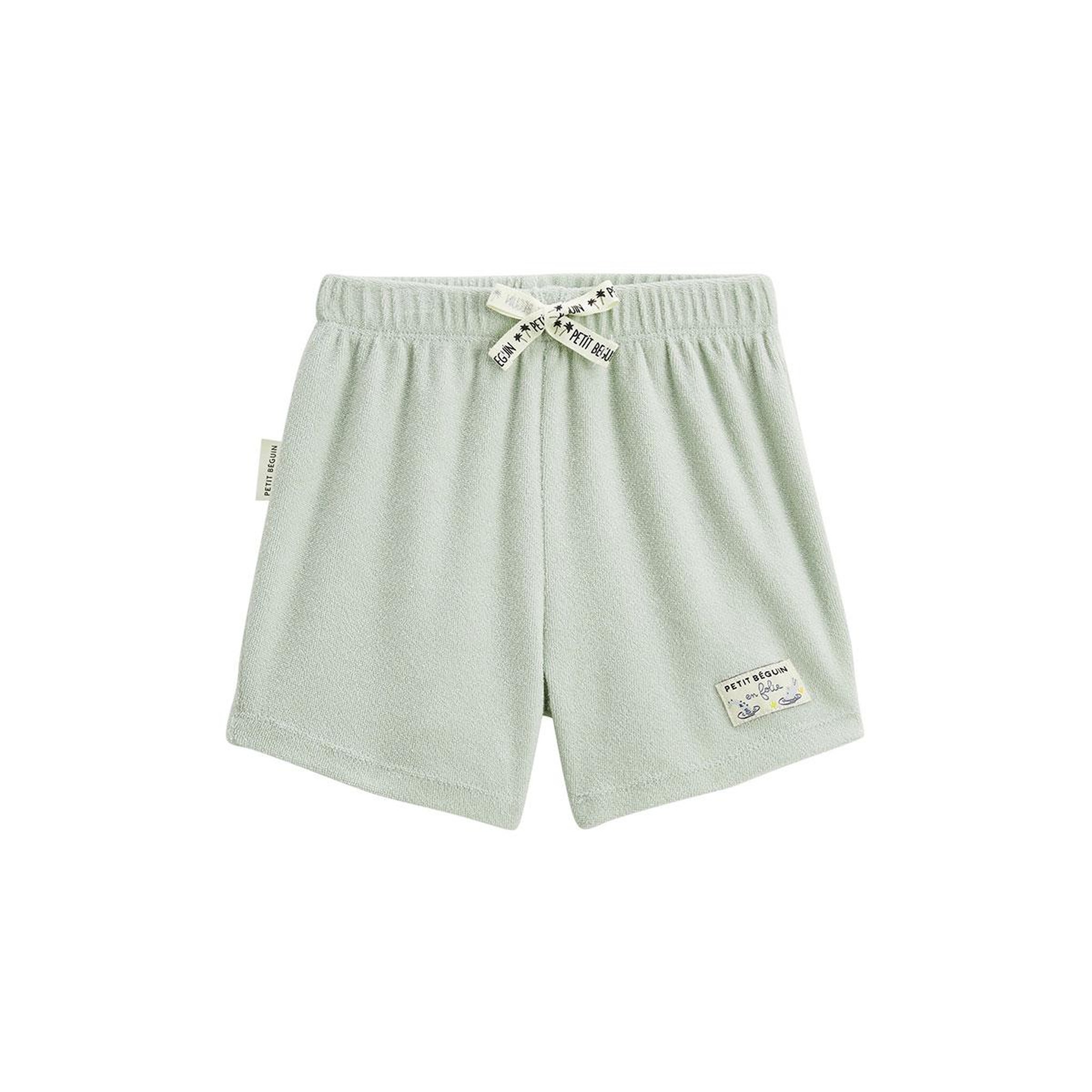 Voir la diapositive 3 : Petit Béguin Lot de 2 shorts enfant en éponge cayo coco