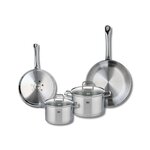 ELO Set de 2 Poêles de cuisson 24 et 28 cm et 2 faitouts 16 et 20 cm Elo Profi Citrin