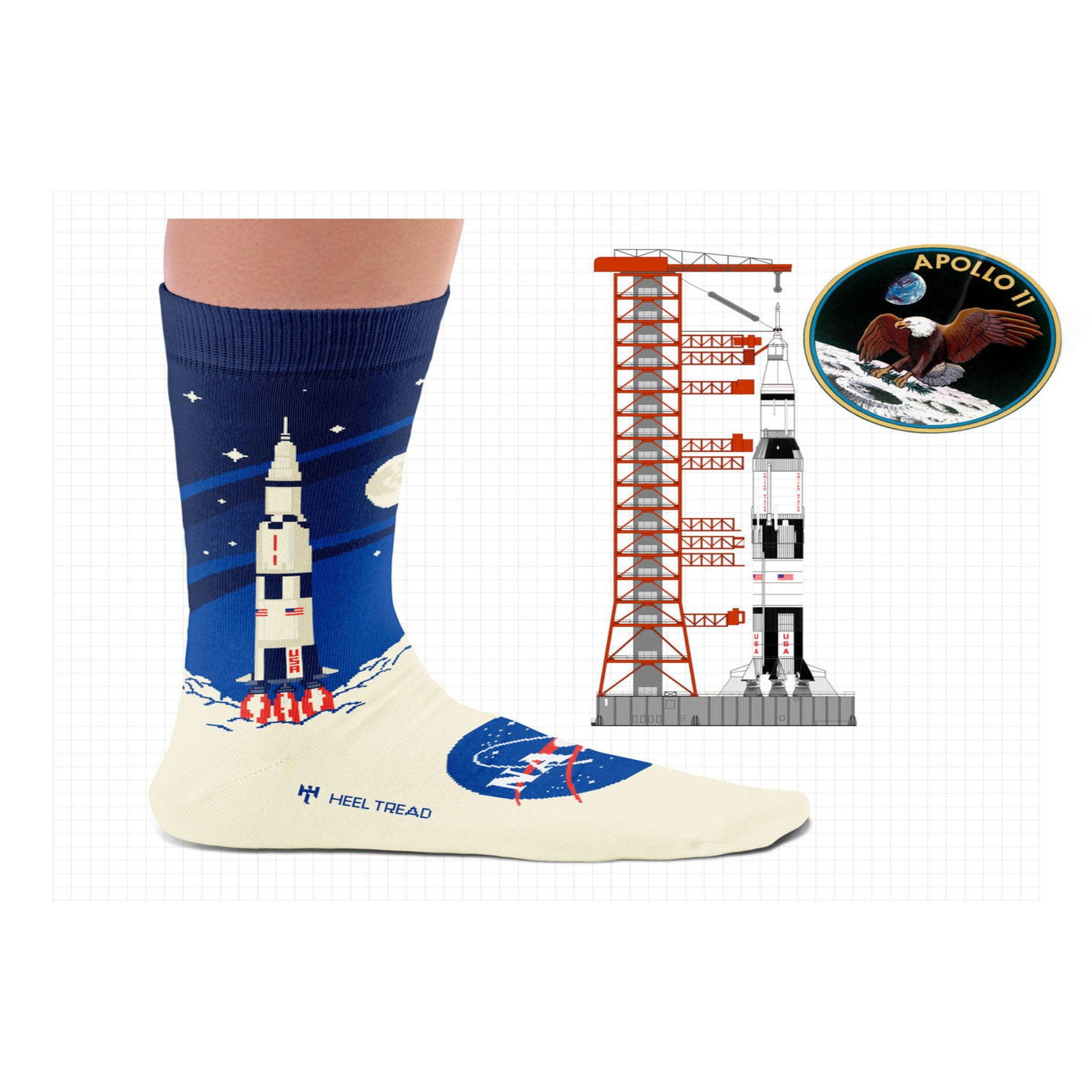 Voir la diapositive 2 : SOCK AFFAIRS Chaussettes lanceur saturn v de la nasa