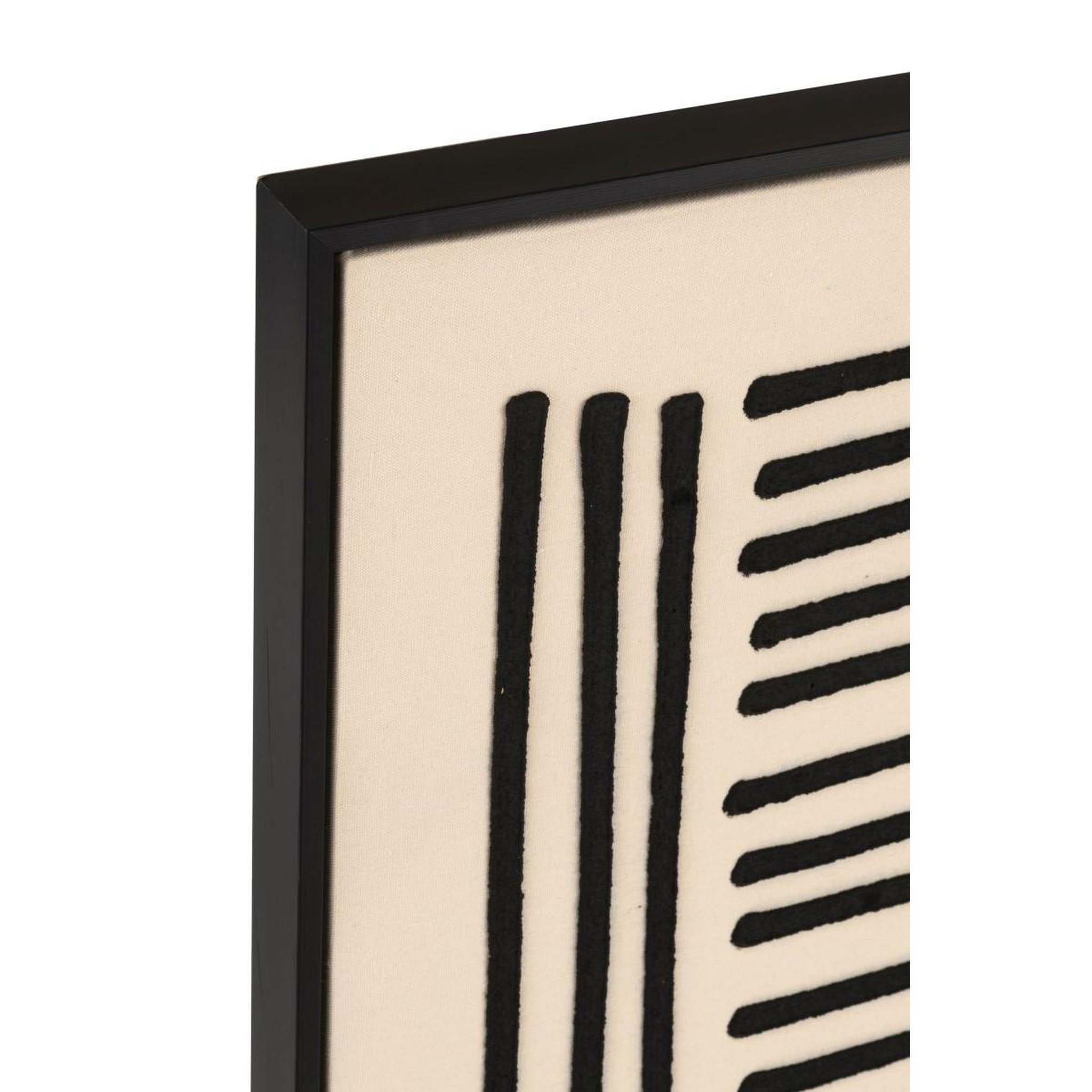 Voir la diapositive 2 : J-LINE Tableau déco  line  83x123cm beige & noir
