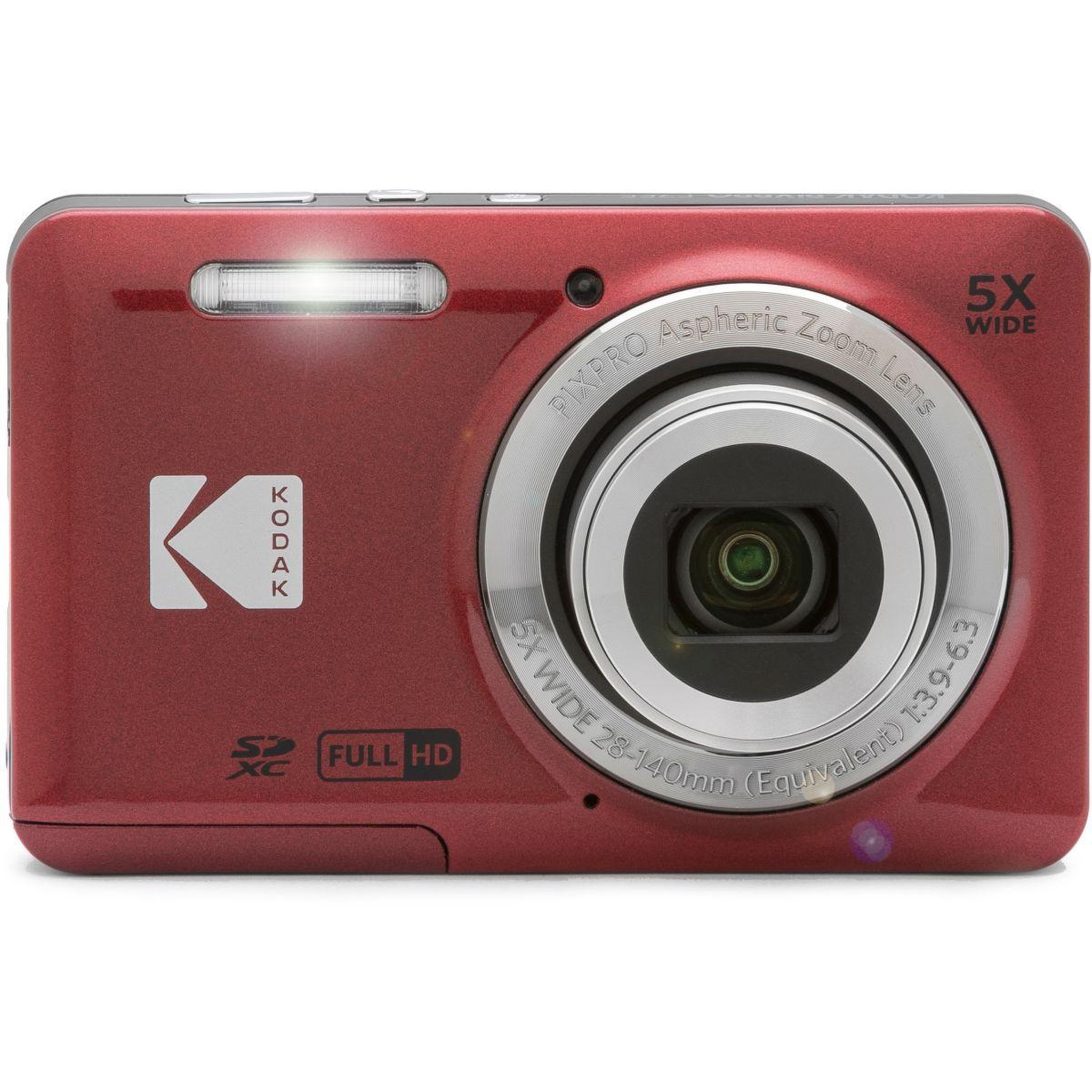 Voir la diapositive 2 : Kodak Appareil photo Compact FZ55 Red