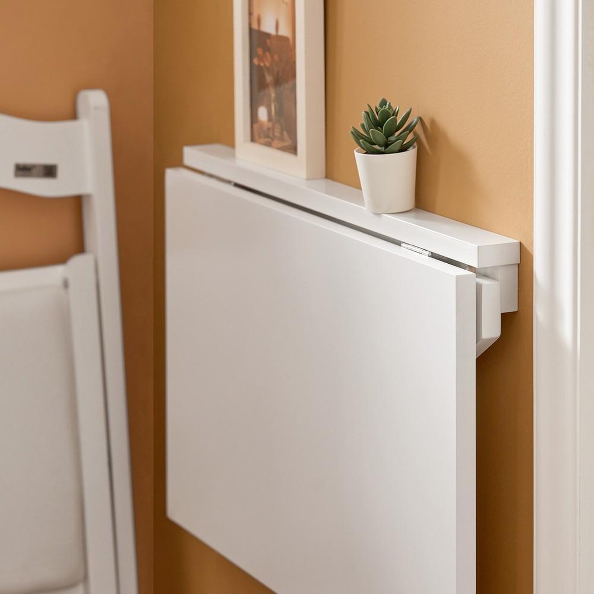 Voir la diapositive 4 : SOBUY SoBuy - Table murale extensible pliante - Minimaliste - FWT03