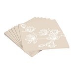 Paris Prix Lot de 20 Serviettes en Pulpe de Bambou  Cerisier  33x33cm Naturel