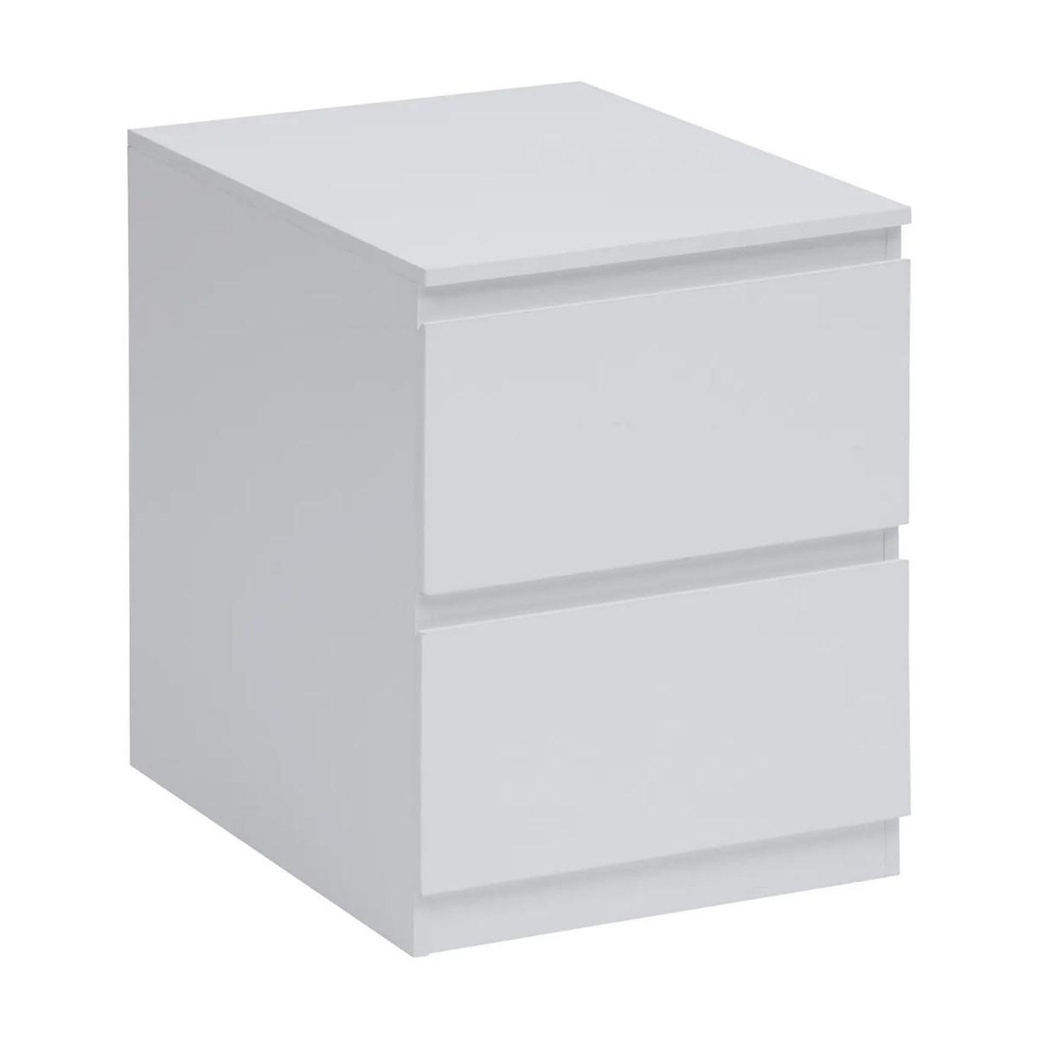 FIVE Table de chevet 2 tiroirs design  dolo  50cm blanc