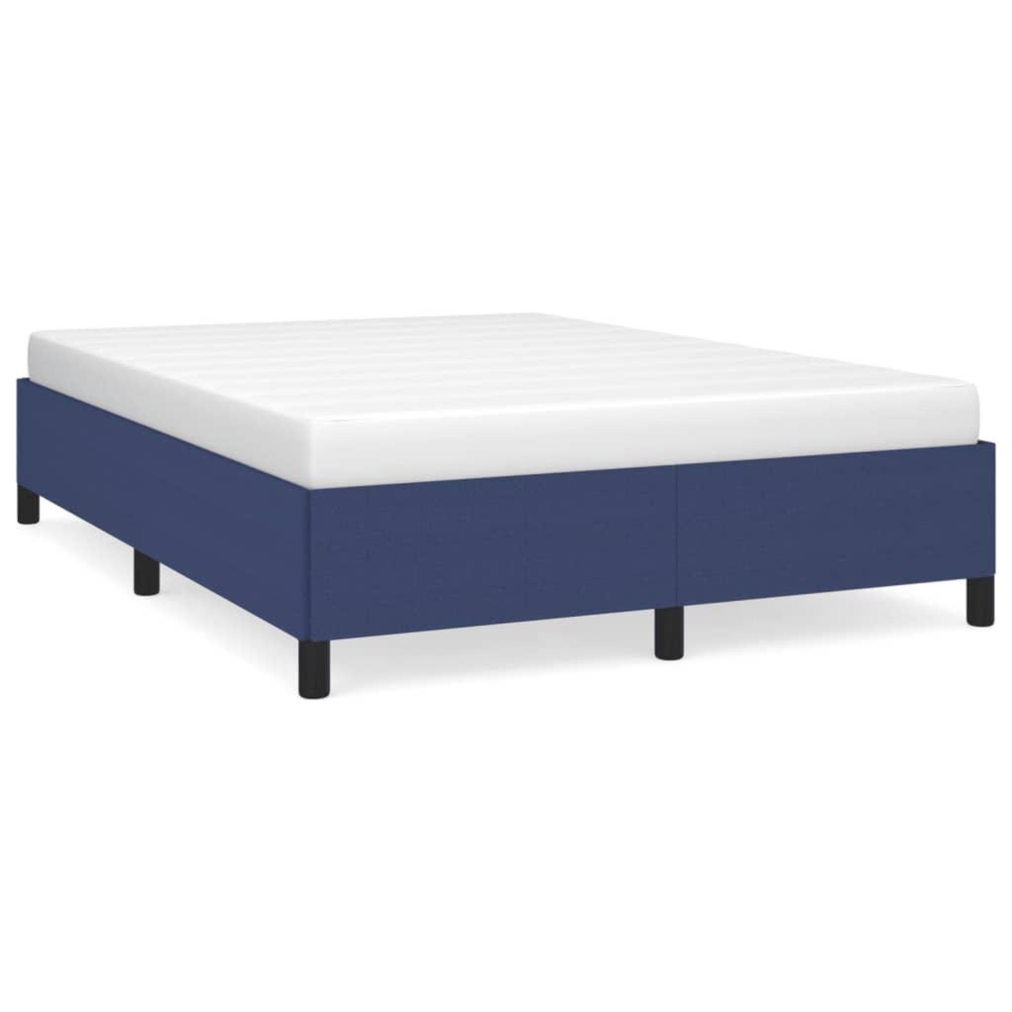 Voir la diapositive 2 : VIDAXL Cadre de lit sans matelas bleu 140x190 cm tissu