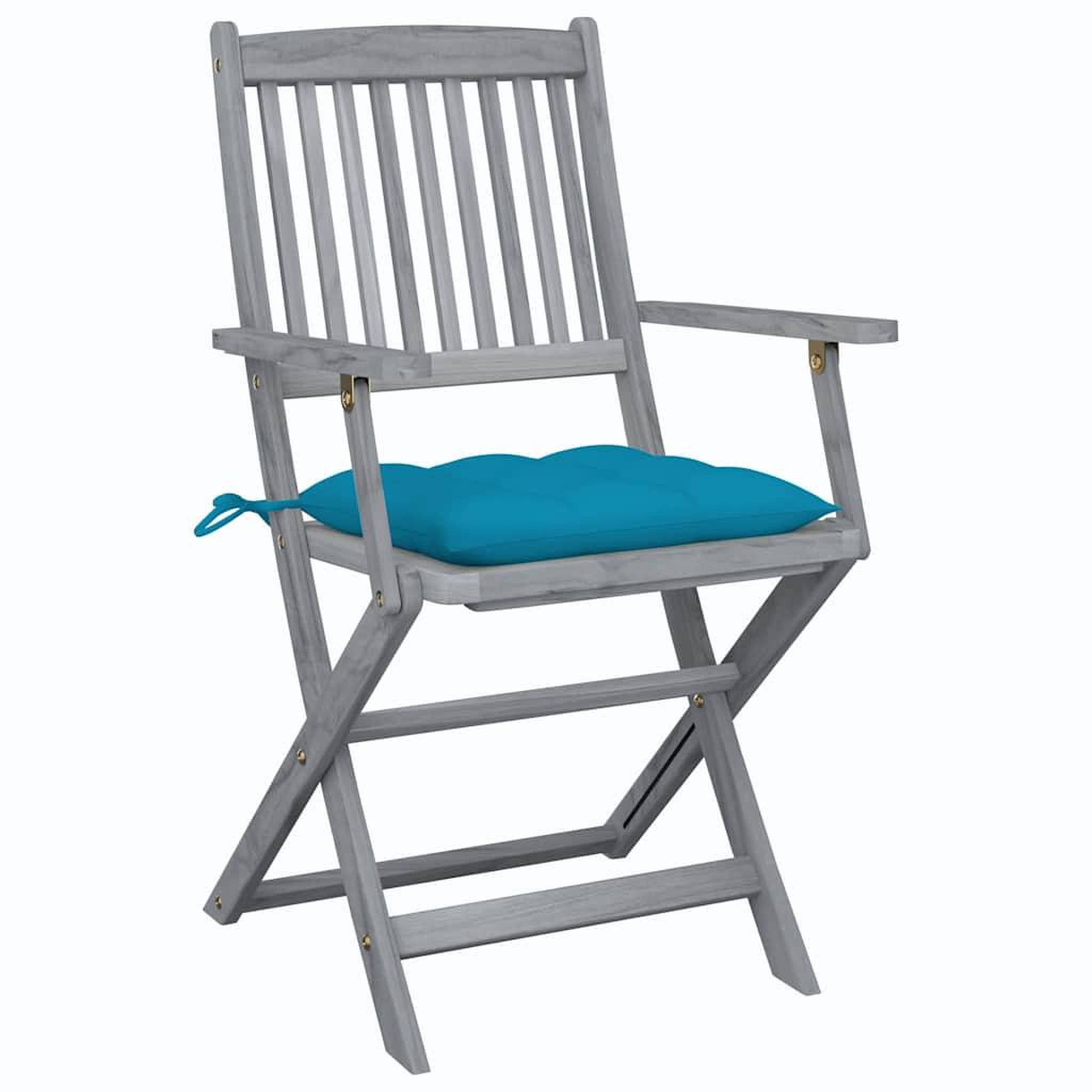 Voir la diapositive 5 : VIDAXL Chaises pliantes 6 pieces avec coussins en bois d'acacia massif