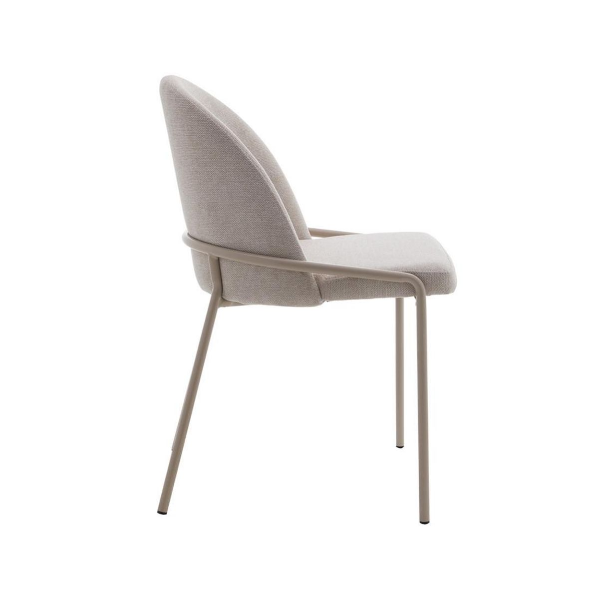 LISA DESIGN Imelda - lot de 4 chaises - en tissu - beige