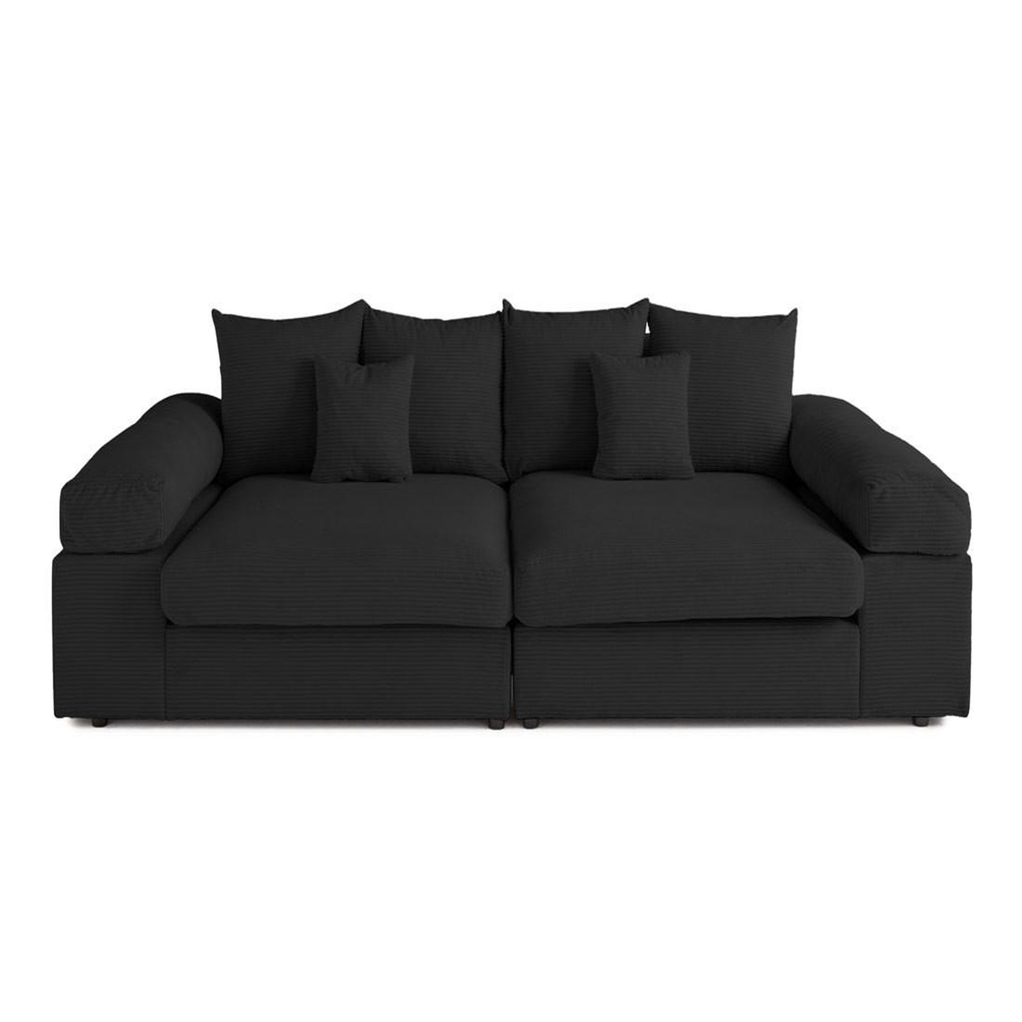 Voir la diapositive 1 : LISA DESIGN Aspen - canapé 4 places - assise profonde - velours côtelé