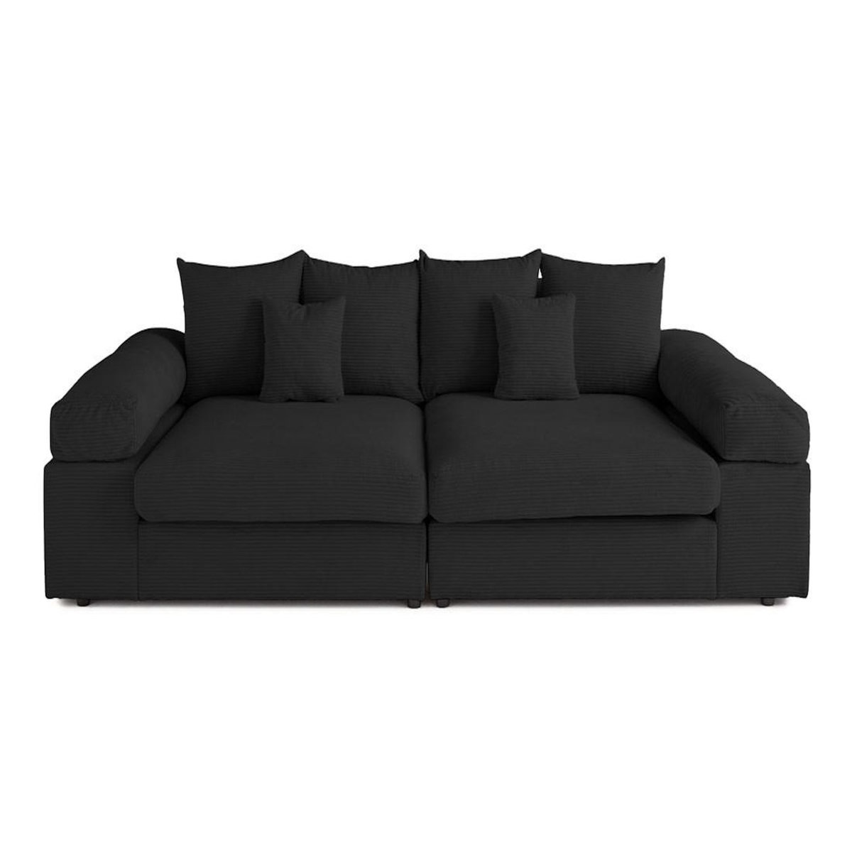 LISA DESIGN Aspen - canapé 4 places - assise profonde - velours côtelé