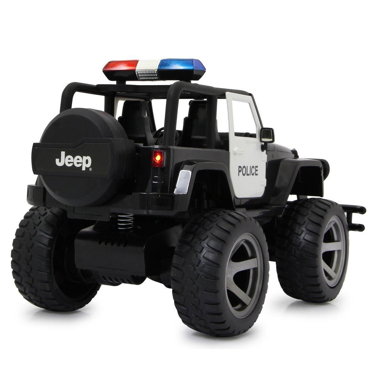 Jamara Voiture télécommandée Jeep Wrangler Police 1:14 2,4GHz