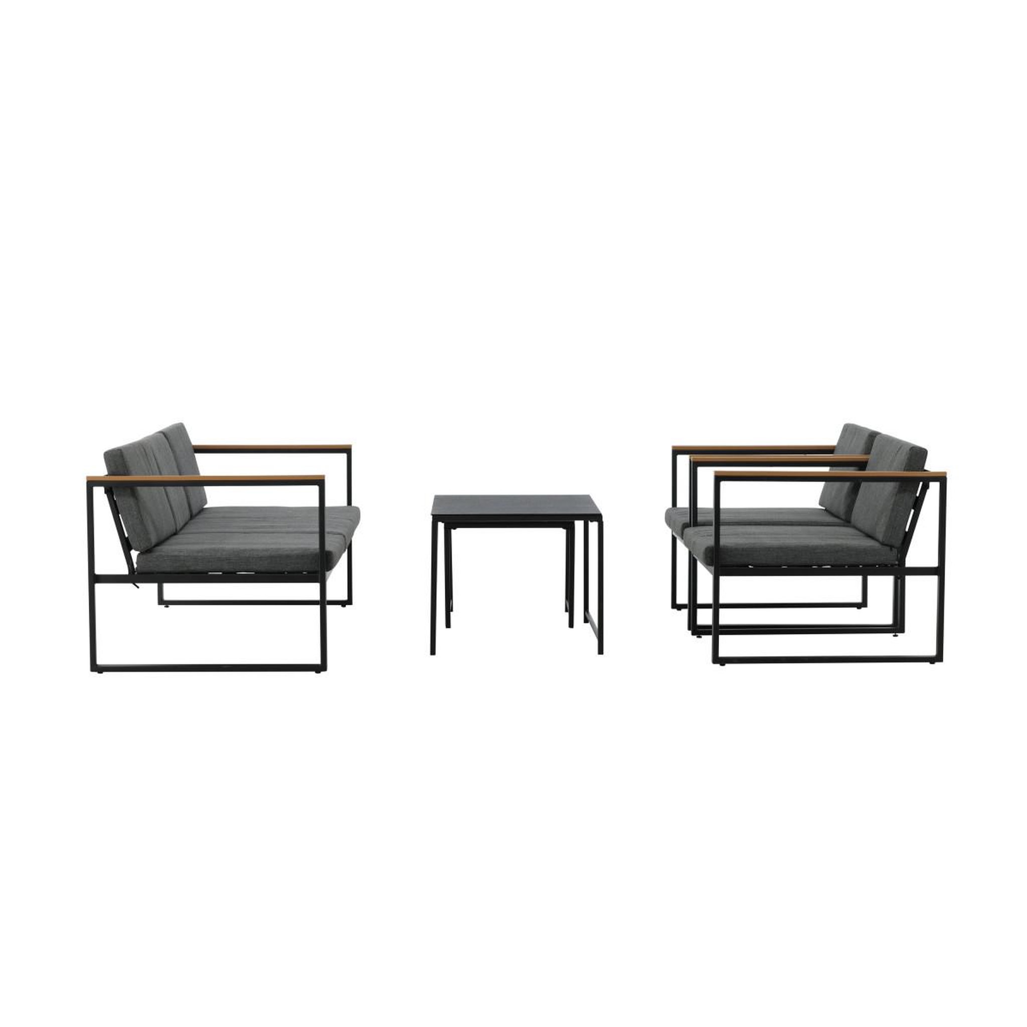 Voir la diapositive 5 : Paris Prix Salon de jardin 5 places  dakar  188cm gris