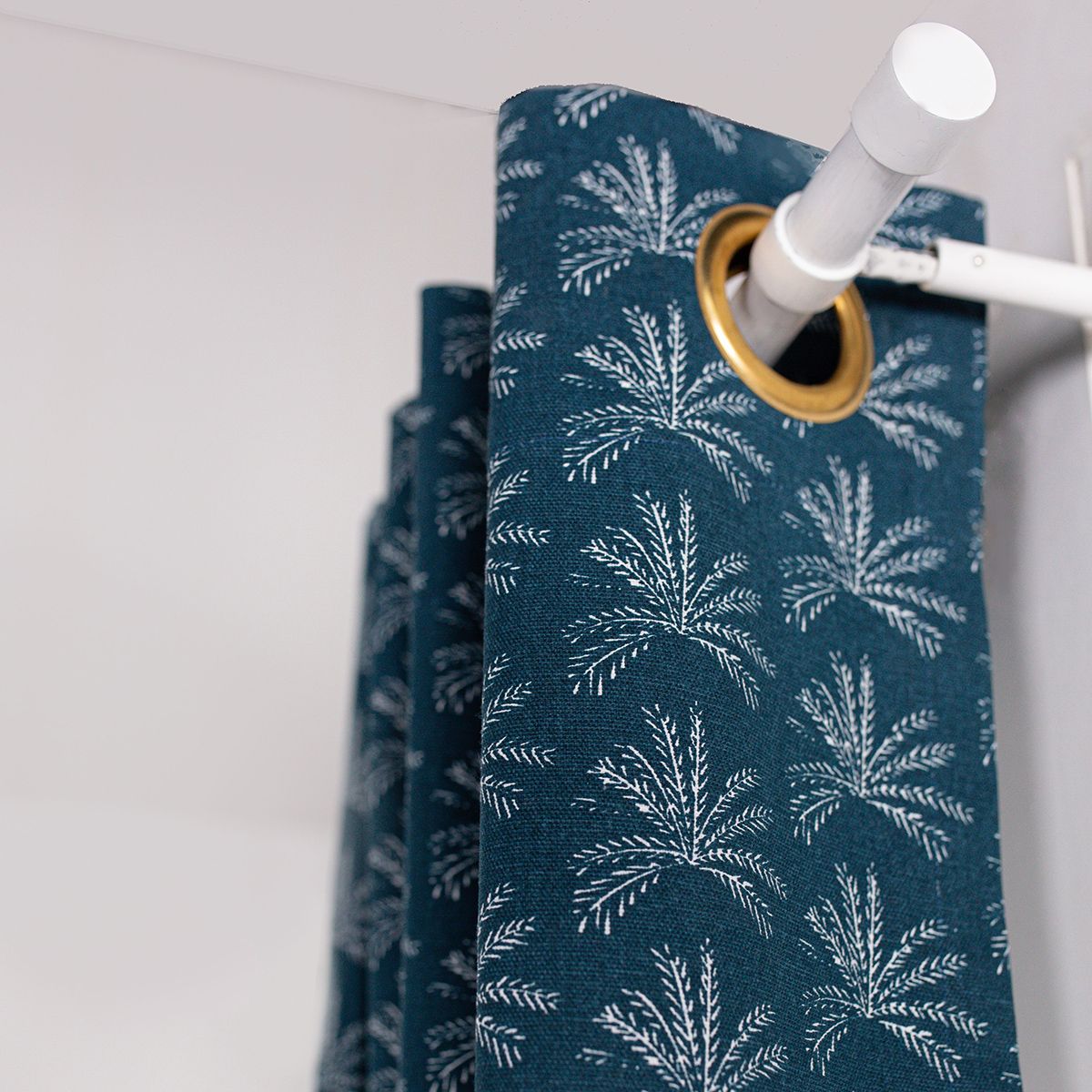 TODAY Rideau fantaisie à oeillets en polyester PALMERAIE  