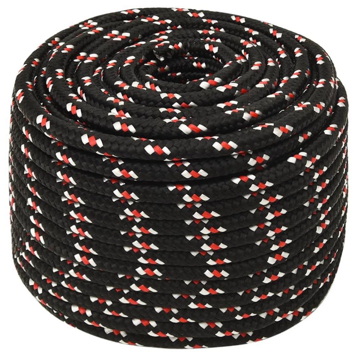 VIDAXL Corde de bateau Noir 12 mm 100 m Polypropylene