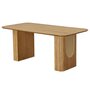Voir la diapositive 2 : LISA DESIGN Milazzo - table à manger - bois plaqué chêne et cannage - 180 cm