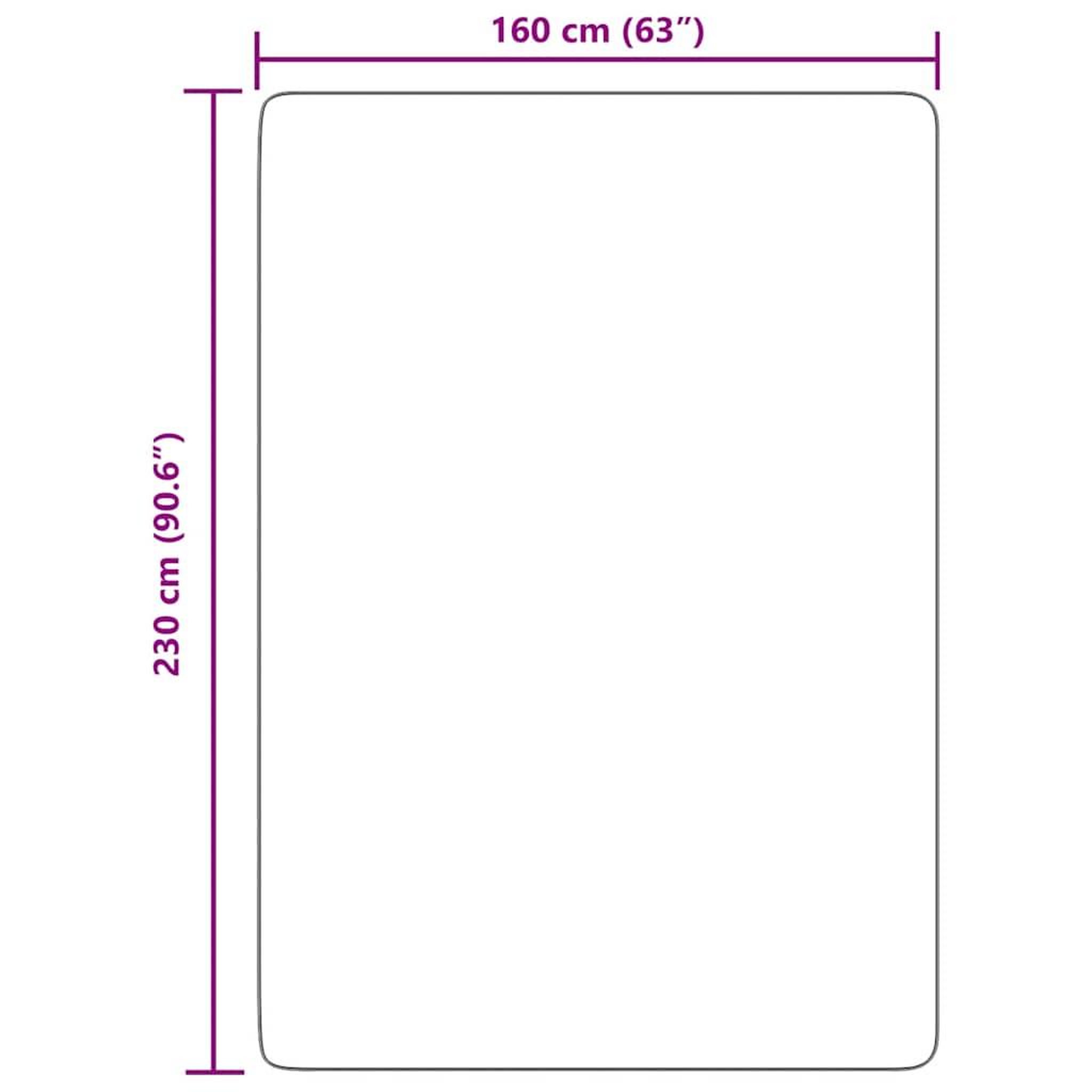 Voir la diapositive 6 : VIDAXL Tapis Shaggy a poils longs NAVARRA rose poudre 160x230 cm