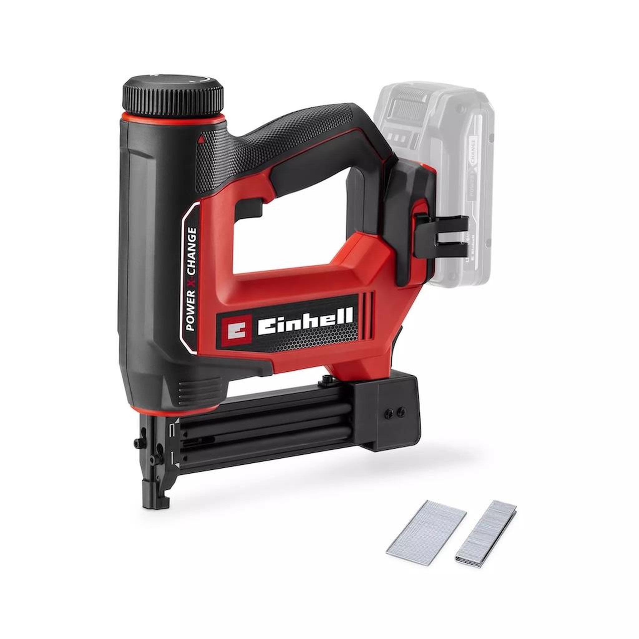 Einhell Agrafeuse-cloueuse sans fil – TE-CN 18/32 Li-Solo – 18 V – 2-en-1 clous et agrafes – 20 coups/min – Réglage de profondeur – Chargeur 100 pcs
