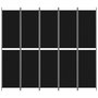Voir la diapositive 3 : VIDAXL Cloison de separation 5 panneaux Noir 250x220 cm Tissu