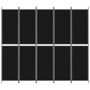 Voir la diapositive 3 : VIDAXL Cloison de separation 5 panneaux Noir 250x220 cm Tissu