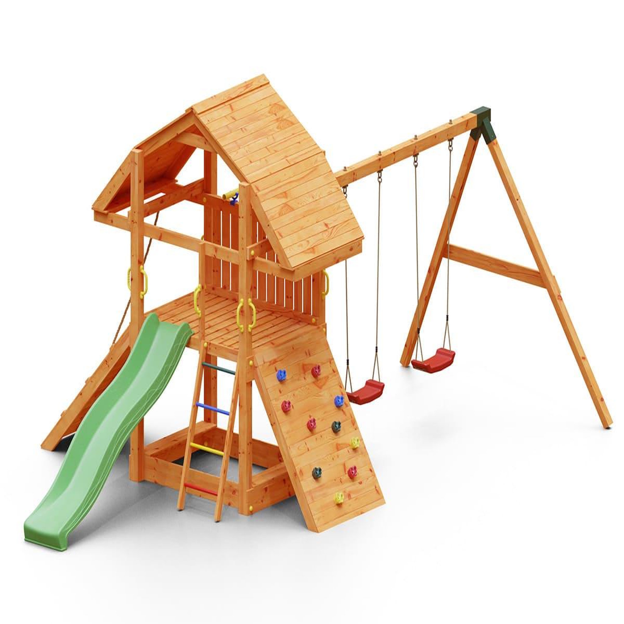 Fungoo Aire de jeux buffalo avec balançoire double - fungoo
