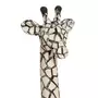  Statuette Déco  Girafe  89cm Noir & Ivoire