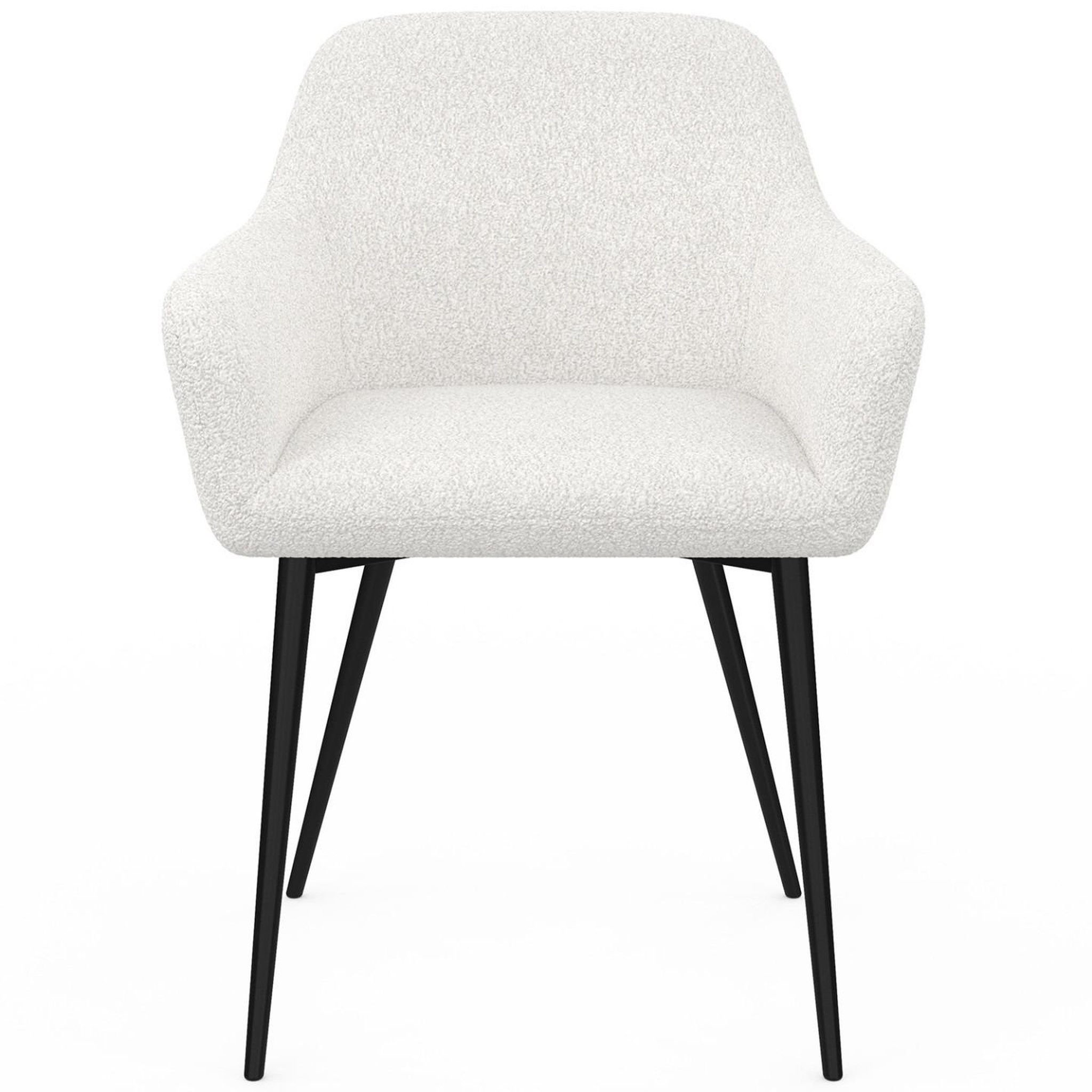 Voir la diapositive 3 : ID MARKET Lot de 2 chaises de salle à manger, fauteuils de table shelia en tissu bouclette