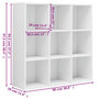 Voir la diapositive 6 : VIDAXL Bibliotheque blanc brillant 98x29x97,5 cm bois d'ingenierie