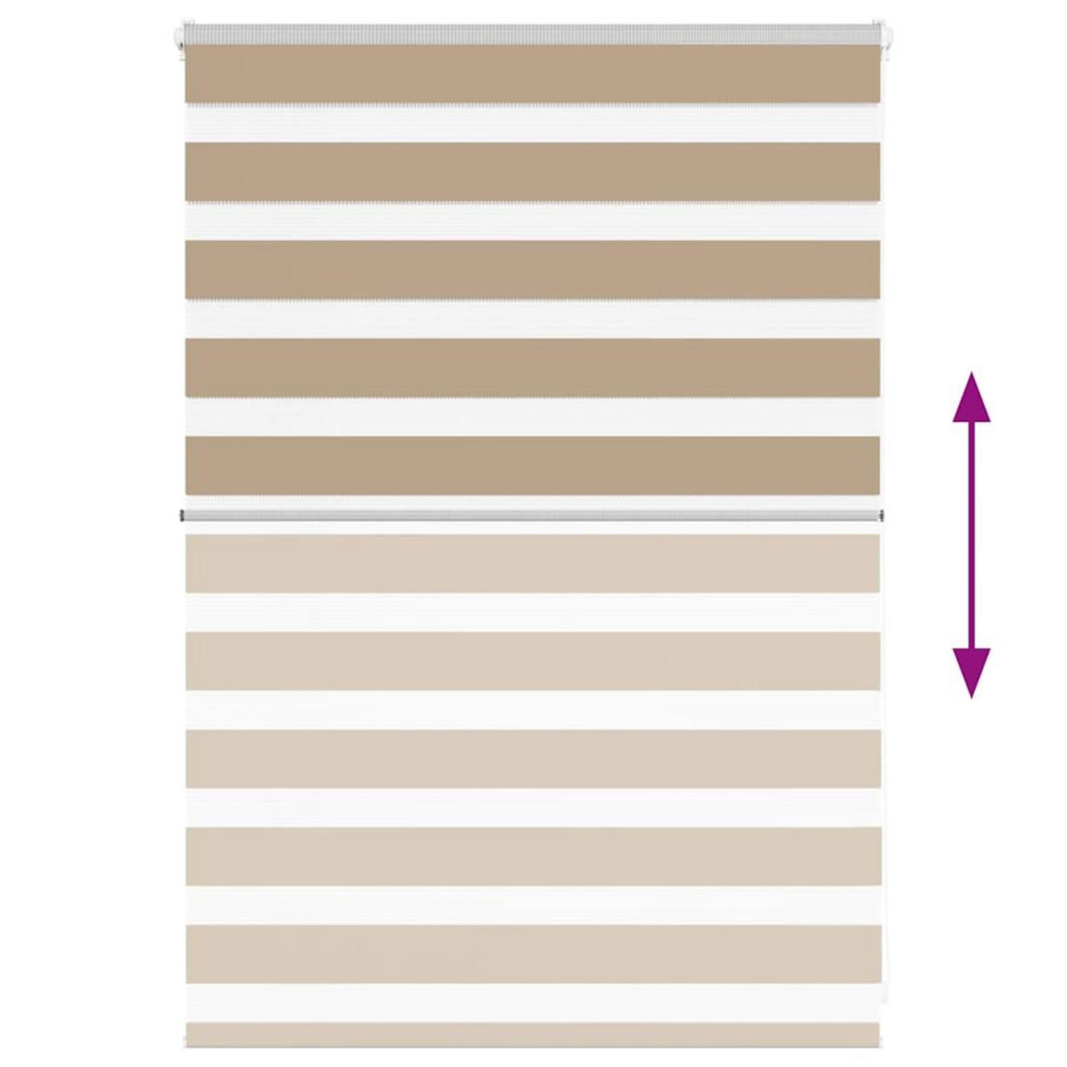 VIDAXL Store zebre marron sable largeur du tissu 100,9 cm polyester