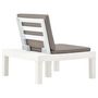 Voir la diapositive 5 : VIDAXL Chaises de salon de jardin et coussins lot de 4 Plastique Blanc